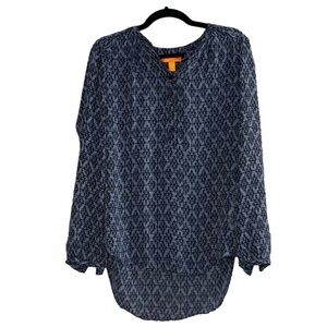 Joe Fresh Blue and Black Long Sleeve Dress Shirt - Size Small